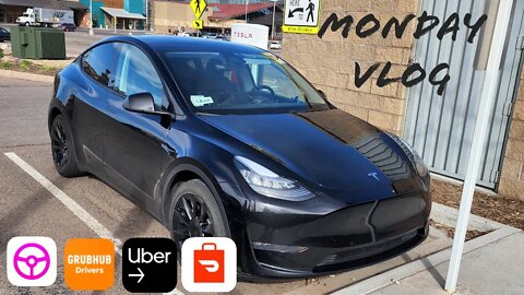 I Made $300 In A #Tesla Model Y Driving #Lyft #Doordash #UberEats and #GrubHub Monday 4/18/22