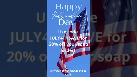 Save on USA made soap! #madeinamerica #naturalsoap #soapbar #july4thvibes #july4thsale #save #soap