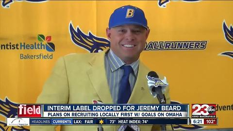 Jeremy Beard introduced as new CSUB head baseball coach with goal to recruit locally