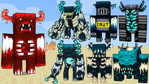 The Demon Warden Vs NEW Wardens PLUS+ Mobs / Minecraft Mob Battle