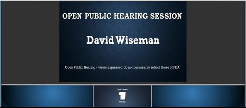 David Wiseman - FDA meeting - 4/6/2022 - public comment