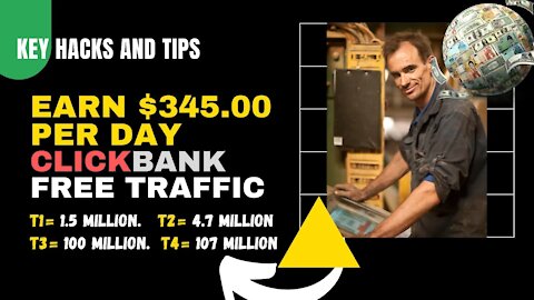 Key Hack To EARN $345 Per Day With ClickBank Free Traffic, Passive Income Ideas, Affiliate