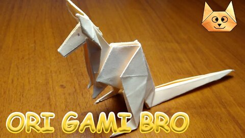 Как сделать кенгуру из бумаги. Оригами кенгуру. DIY из бумаги А4.
