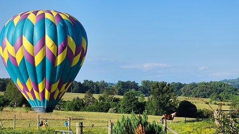 Crossing the county in a hot air balloon