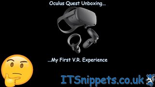 Oculus Quest Unboxing - My First VR Experience (@youtube, @ytcreators)