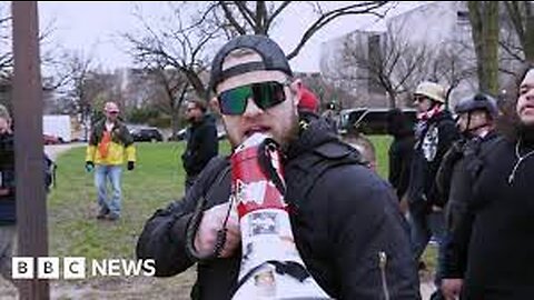 Proud Boy Dominic Pezzola who stormed US Capitol jailed for 10 years - BBC News