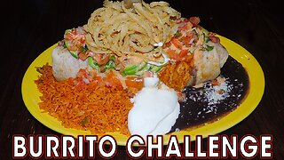 5 lb Burrito Challenge w/ Spicy Habanero Sauce!