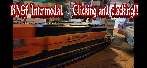 The awesome sounds of the wheels on a BNSF intermodal