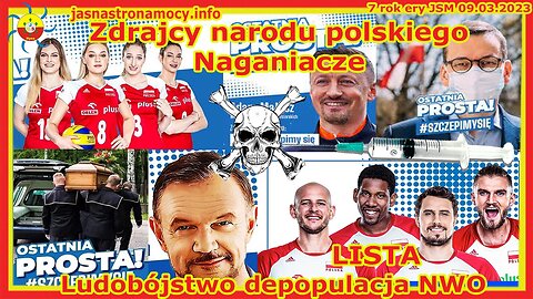 Zdrajcy narodu polskiego Naganiacze LISTA Ludobójstwo depopulacja NWO