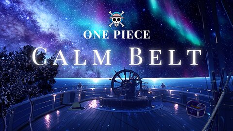 One Piece 🏴‍☠️️ [ASMR] - Night Ambience: Waves, Boat, Starry Sky and Northern Lights