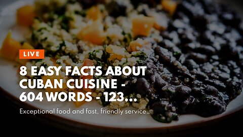 8 Easy Facts About Cuban Cuisine - 604 Words - 123 Help Me Shown