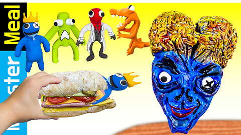 How to make Rainbow Friends Ciabatta Sandwich for Lunch ( Zombie Blue )| [fictional video] |