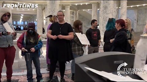 Satanic Temple Protesters Protesting Bill to Ban Sex Change Surgeries on Children