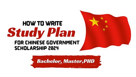 How To Write Study Plan For Chinese Government Scholarship CSC Scholarship #csc #cscscholarship