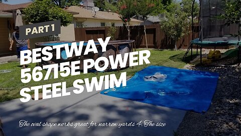 Bestway 56715E Power Steel Swim Vista 14' x 8'2" x 39.5" Outdoor Oval Above Ground Swimming Poo...