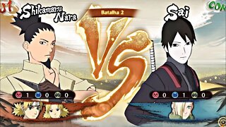 Shikamaro e Temari VS Sai e Ino - Naruto Shippuden: Ultimate Ninja Storm 4