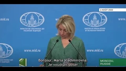 MARIA ZAKHAROVA dénonce la répression de l'UE à l'encontre de RT France après la décision de la CJUE