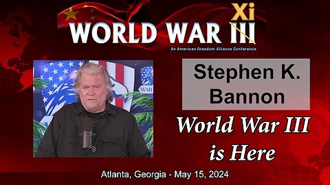 Steve Bannon addresses the American Freedom Alliance WW 3 Conference in Atlanta