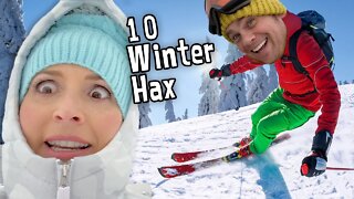 Top 10 Winter Hacks! SNOW TRIP Ideas for Your Skiing Vacation. By HobbyHax