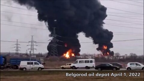 Two Ukraine's Helicopters Air Strike Russian Belgorod Oil Depot !!