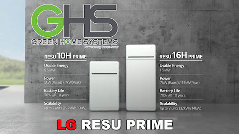 Green Home Systems Introduces LG Home Battery RESU Prime