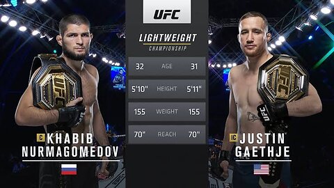 Free Fight: Khabib Nurmagomedov vs Justin Gaethje: Full highlights