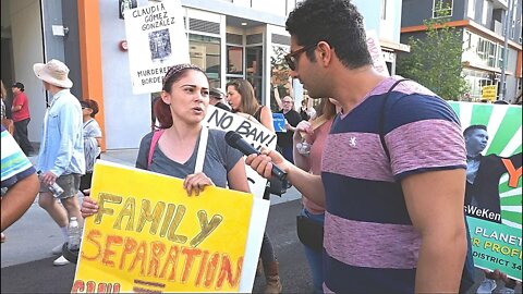 Interviewing People At Keep Families Together Protest