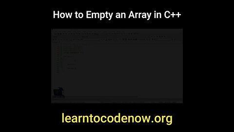Empty an Array in C++