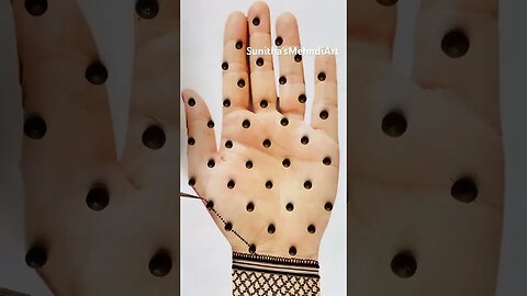 Easy Simple Dots Mehndi Design💖😍 #shorts #shortvideo #youtubeshorts #mehndidesign #trending #viral