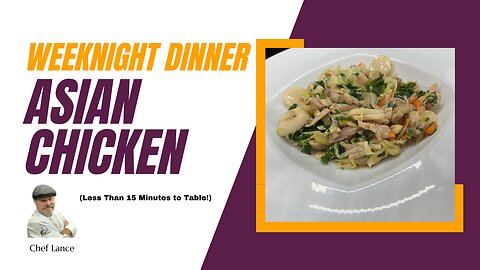 Weeknight Winner! Asian Chicken (less than 15 mins)