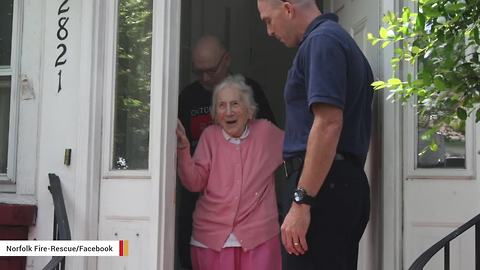 Why the Fire Department Got Involved in Her 100th Birthday Surprise