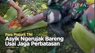 Pemandangan Tak Biasa Pasukan TNI saat Bertugas di Perbatasan Negara