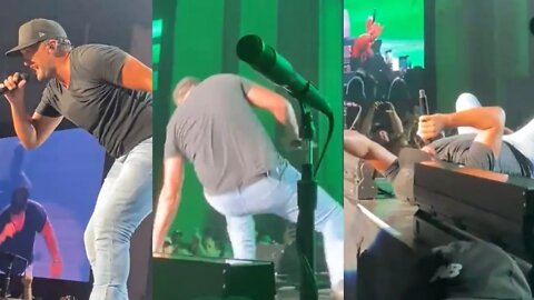 Luke Bryan Wipes Out On Stage 😮