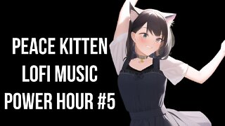 Peace Kitten LoFi Hiphop Music Power Hour #5 - Study / Relax / Chill / Improve Focus / Meditate