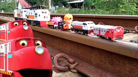 Train Collision and Crash Story! Assemble Chuggington Train, BoBoiBoy and CC203 Train
