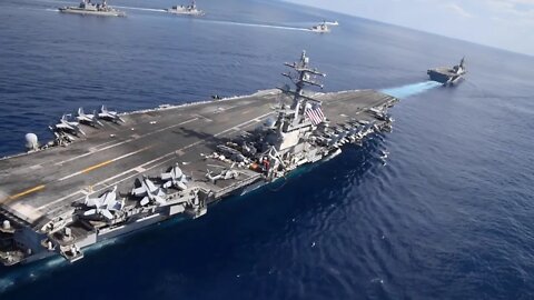 USS Ronald Reagan Carrier Strike Group Joins Japan Maritime Self Defense Force During Keen Sword 21