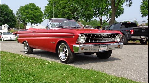 1964 Ford Falcon Sprint Convertible in Red & 260 Engine Sound on My Car Story with Lou Costabile