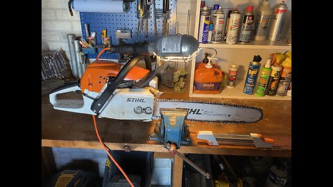 Stihl chainsaw, chain sharpening