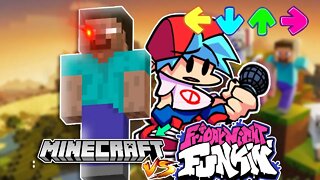 MINECRAFT invadiu Friday Night Funkin | vs HEROBRINE #shorts