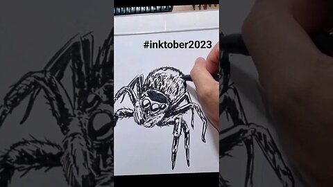 Aranha - Como desenhar inktober 2023 #rodrigopilla #inktober #inktober2023 #spider #aranha