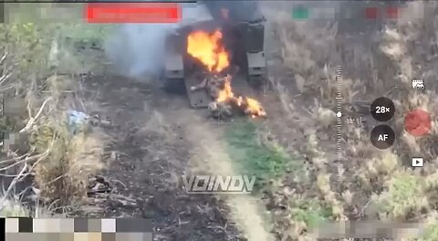 The harsh reality of the Ukraine war, a M113 that got hit by a drone.
