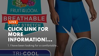 Click link for more information! Fruit of the Loom Men's Premium Breathable Boxer Briefs (Regul...