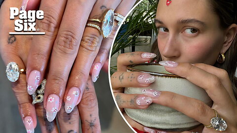 Pregnant Hailey Bieber shows off new $1.5 million diamond engagement ring after vow renewal with Justin