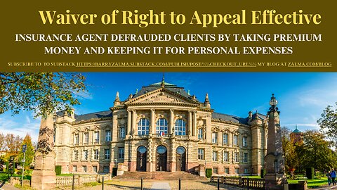 Waiver of Right to Appeal Effective