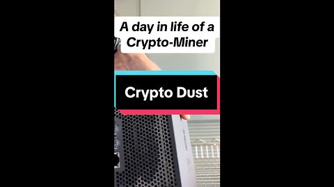 Another day at the office. Airing dust off the ASIC miners. #cryptoshorts #cryptomining #btc