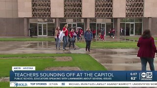 Public school teachers lobby the legislature. Not everybody is interested.