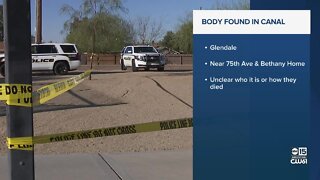 Glendale PD investigate body found in canal
