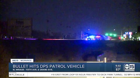 DPS vehicle struck by gunfire in El Mirage