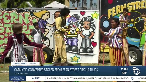 Catalytic converter stolen from Fern Street Circus truck ahead of Saturday event
