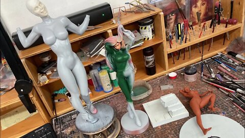 VinceVellCUSTOMS Live Stream - Painting Shego, Harley votes & random items